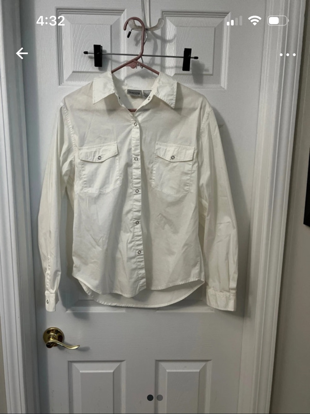 Chico's white Button-Down Shirt with Chest Pockets